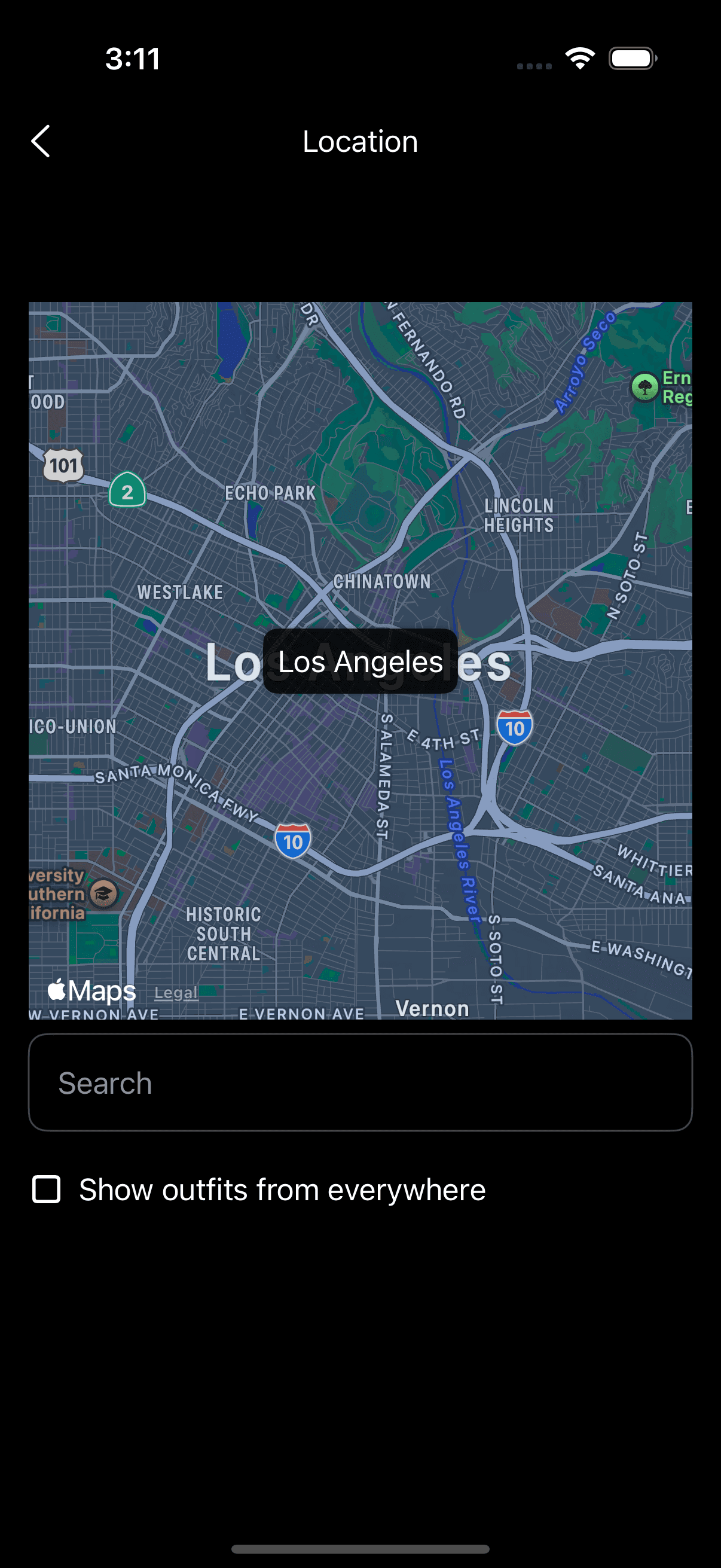 location preferences